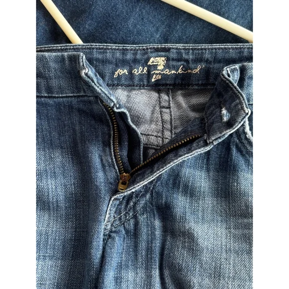 7 For All Mankind Women’s Size 28 The Lexie Petite Blue Medium Wash Flare Jeans - Picture 14 of 15